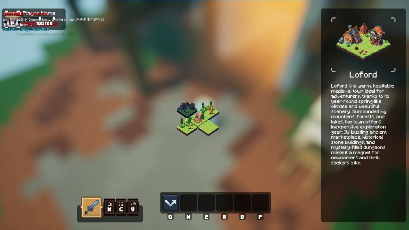 Map selection UI
