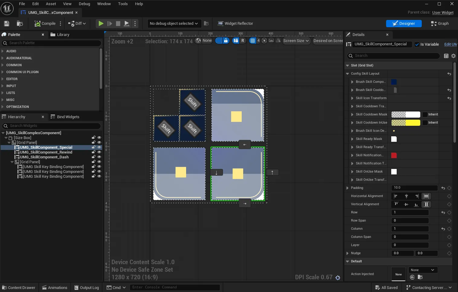 Skill Component Widget Blueprint